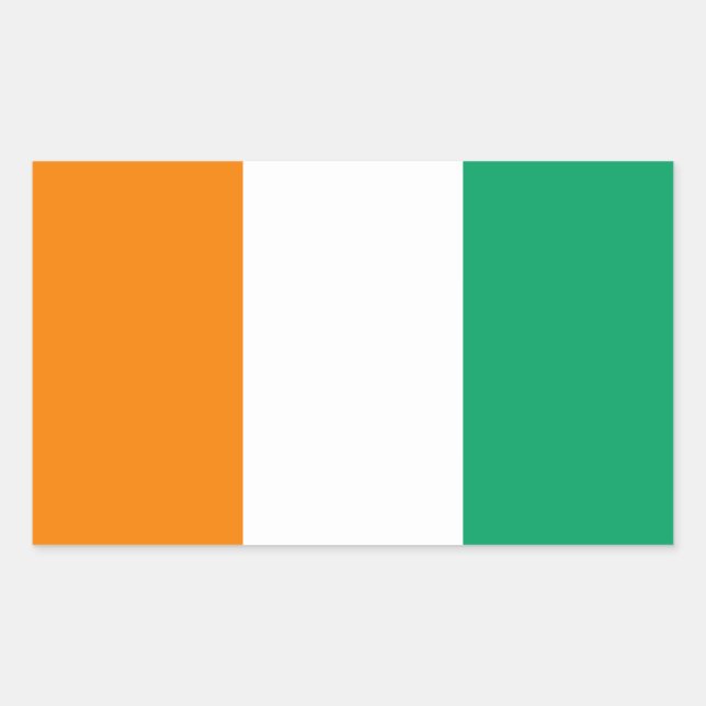 Ivory Coast Flag Rectangular Sticker (Front)
