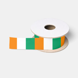 Ivory Coast Flag Satin Ribbon