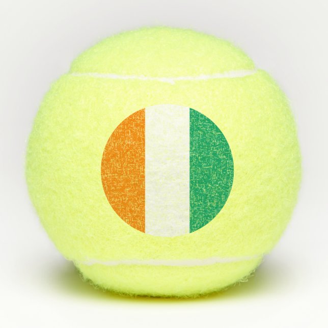 Ivory Coast Flag Tennis Balls (Front)