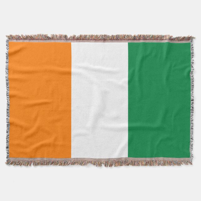 Ivory Coast flag Throw Blanket (Front)