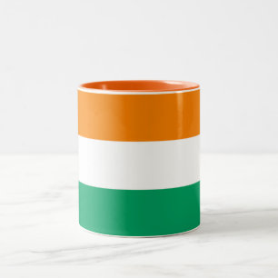 Ivory Coast Flag Two-Tone Coffee Mug