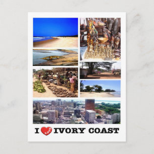 Ivory Coast - I Love - Postcard
