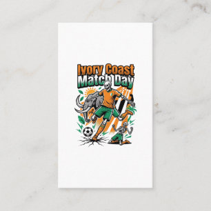 Ivory Coast Match Day Skeleton Striker Nations Cou Business Card