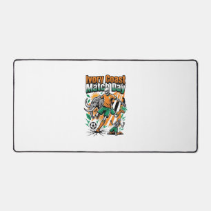 Ivory Coast Match Day Skeleton Striker Nations Cou Desk Mat