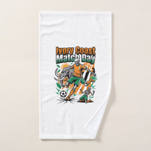 Ivory Coast Match Day Skeleton Striker Nations Cou Hand Towel