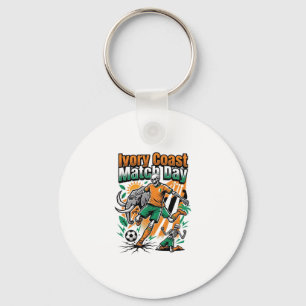 Ivory Coast Match Day Skeleton Striker Nations Cou Key Ring
