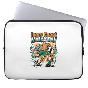 Ivory Coast Match Day Skeleton Striker Nations Cou Laptop Sleeve