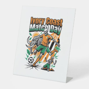 Ivory Coast Match Day Skeleton Striker Nations Cou Pedestal Sign