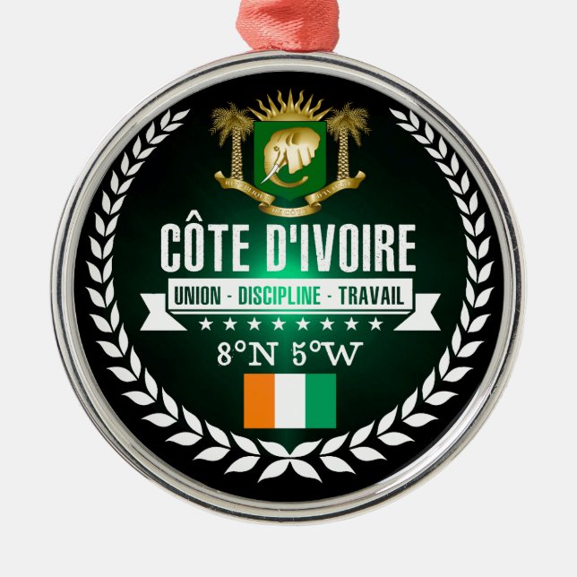 Ivory Coast Metal Tree Decoration (Front)