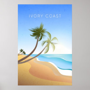 Ivory Coast Minimal Travel Poster