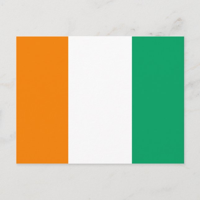Ivory Coast National World Flag Postcard (Front)