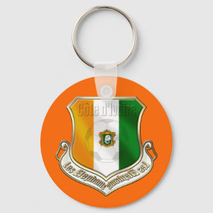Ivory coast new fans shield emblem badge key ring