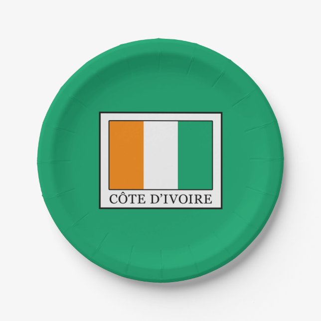 Ivory Coast Paper Plate (Front)
