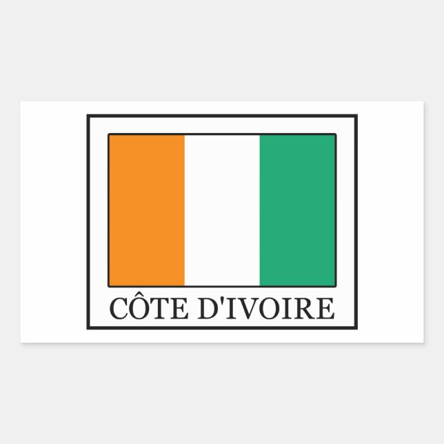 Ivory Coast Rectangular Sticker (Front)