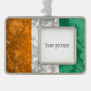 Ivory Coast Silver Plated Framed Ornament