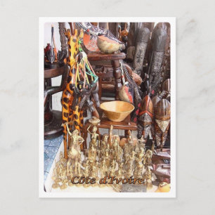 Ivory Coast - Souvenir in store - Postcard