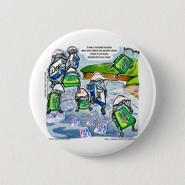 Ivory Coast Surprise Funny Gifts Tees & Cards 6 Cm Round Badge (Front)