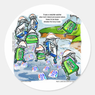Ivory Coast Surprise Funny Gifts Tees & Cards Classic Round Sticker