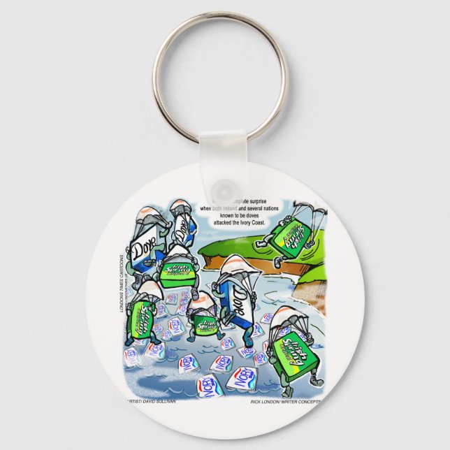 Ivory Coast Surprise Funny Gifts Tees & Cards Key Ring (Front)