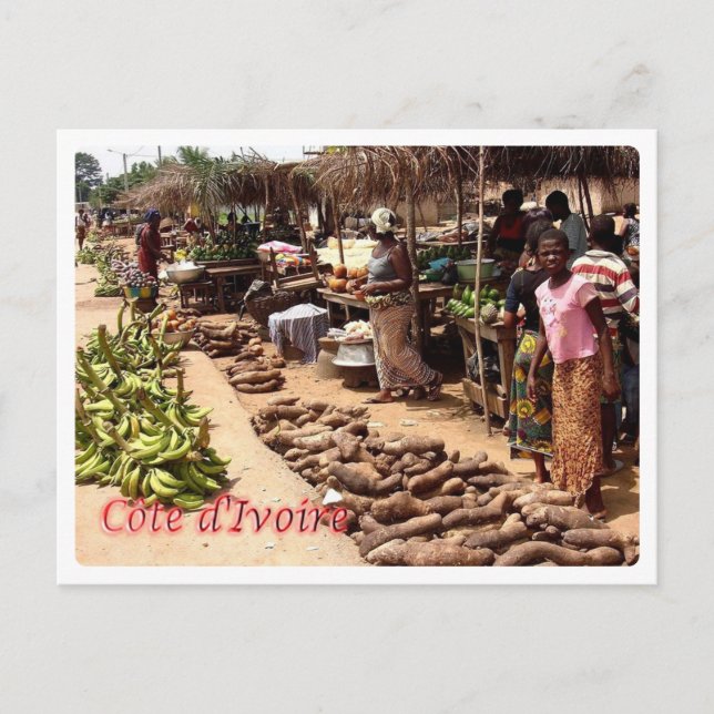 Ivory Coast - Traditional Market - Postcard (Front)