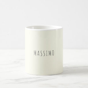 Ivory Color Minimalist Plain Modern Aesthetic Coffee Mug