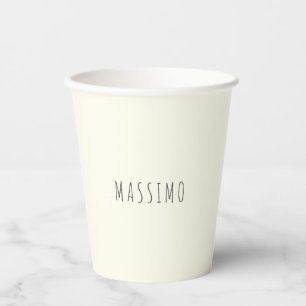 Ivory Color Minimalist Plain Modern Aesthetic Paper Cups