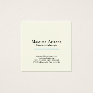 Ivory Color Plain Modern Minimalist Profile Card
