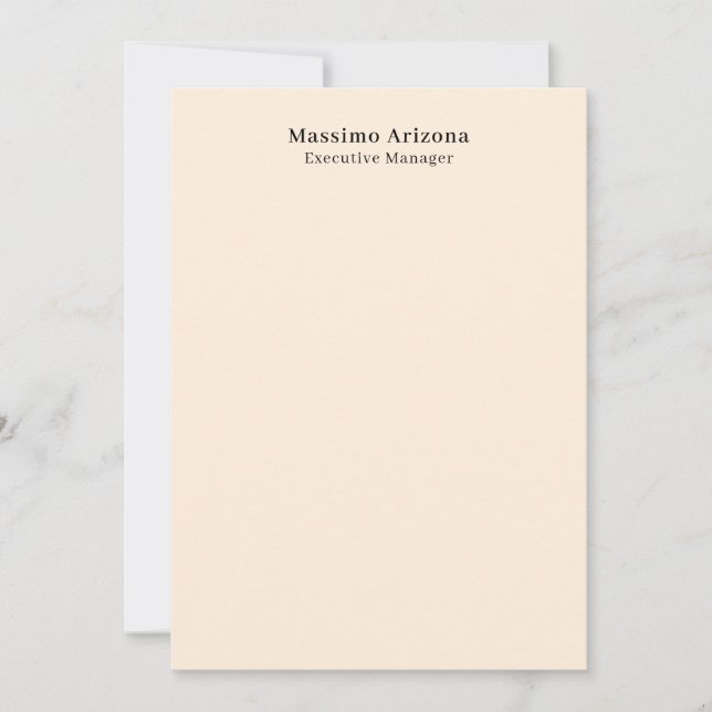 Ivory Color Plain Professional Modern Minimalist (Front)