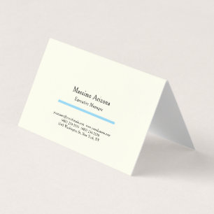 Ivory Color Plain Professional Modern Minimalist Business Card