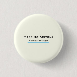 Ivory Colour Plain Modern Minimalist  3 Cm Round Badge