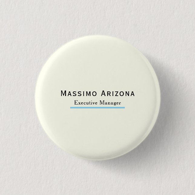 Ivory Colour Plain Modern Minimalist  3 Cm Round Badge (Front)