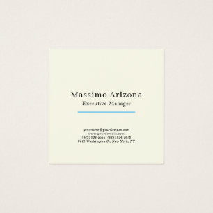 Ivory Colour Plain Modern Minimalist Profile Card