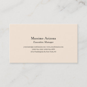 Ivory Colour Plain Professional Modern Minimalist Business Card