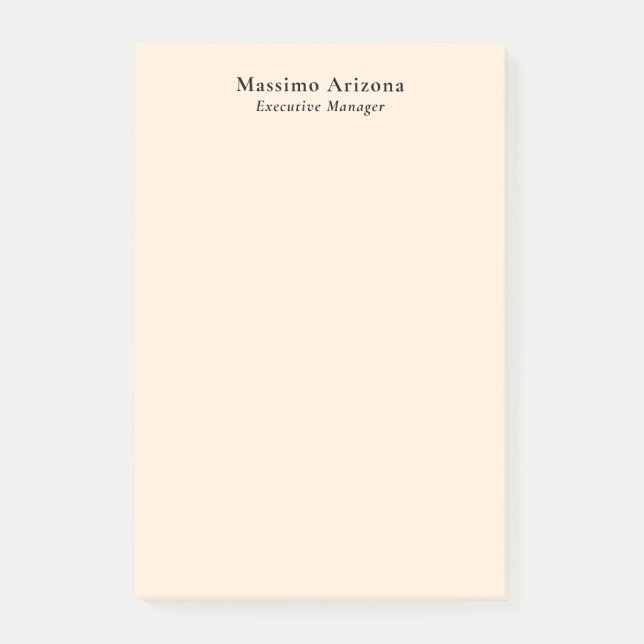 Ivory Colour Plain Professional Modern Minimalist Post-it Notes (Front)