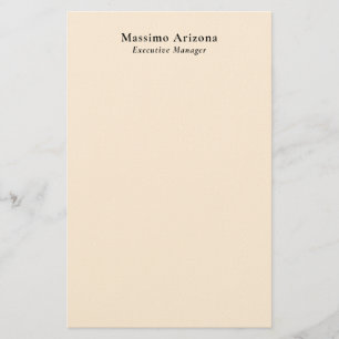 Ivory Colour Plain Professional Modern Minimalist Stationery