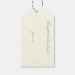 Ivory-Coloured Congratulations Gift Tag