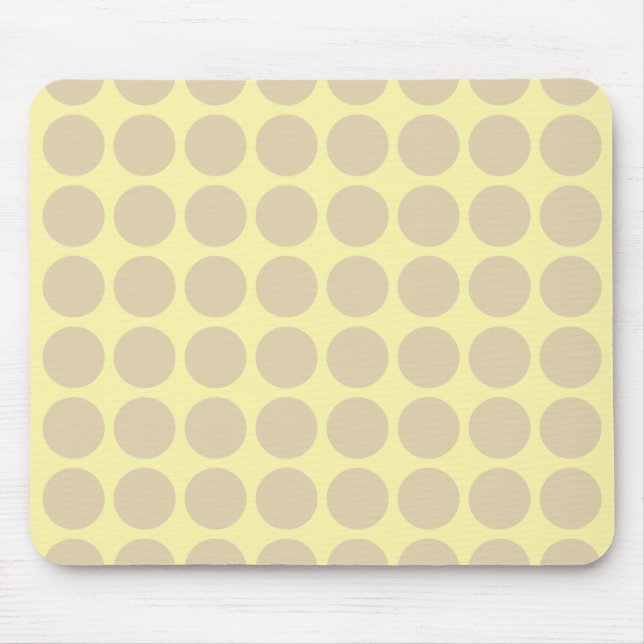 Ivory Cream Neutral Dots Mouse Mat (Front)