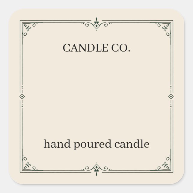 Ivory Custom Candle Label Sticker (Front)