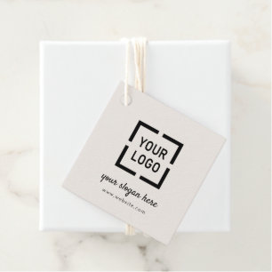 Ivory Custom Logo branded product hang tags