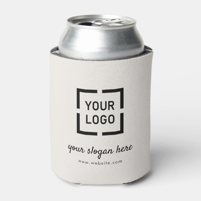 Ivory Custom Logo branded promotional Can Cooler (Can Front)