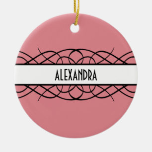 Ivory Deco Flourish Ceramic Tree Decoration