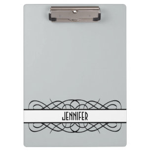 Ivory Deco Flourish Clipboard