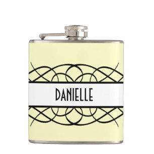 Ivory Deco Flourish Flask