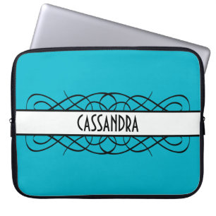 Ivory Deco Flourish Laptop Sleeve