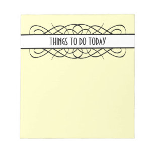 Ivory Deco Flourish Notepad
