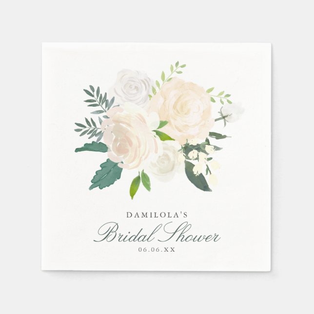 Ivory Dreams Bridal Shower Napkin (Front)