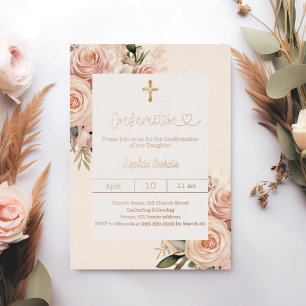 Ivory dusty rose florals luxury Confirmation