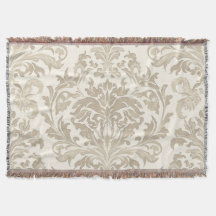 Ivory Elegance Baroque Damask Classic Antique