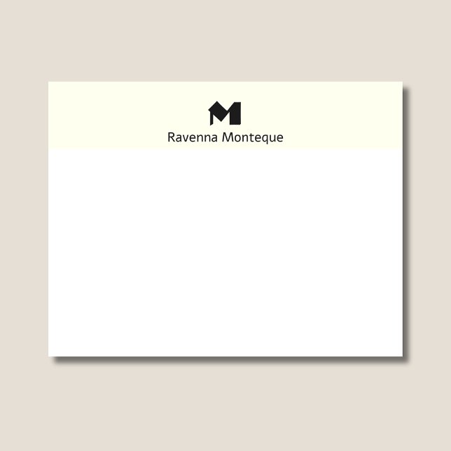 Ivory Elegant Personalized Name Letter Monogram  Card (Creator Uploaded)