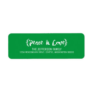 Ivory Elegant Sketched Peace & Love Holiday